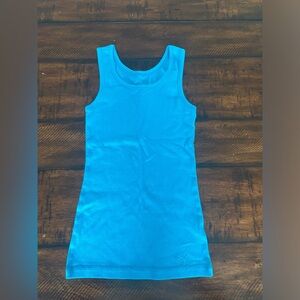Justice: Blue Ribbed Tank Top